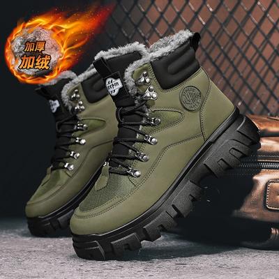 Schneestiefel Herren Schuhe Winter Pelz Warm Casual Knöchel Leder Plattform Designer Luxus Cowboy Kampf Taktische Chelsea Wandern
