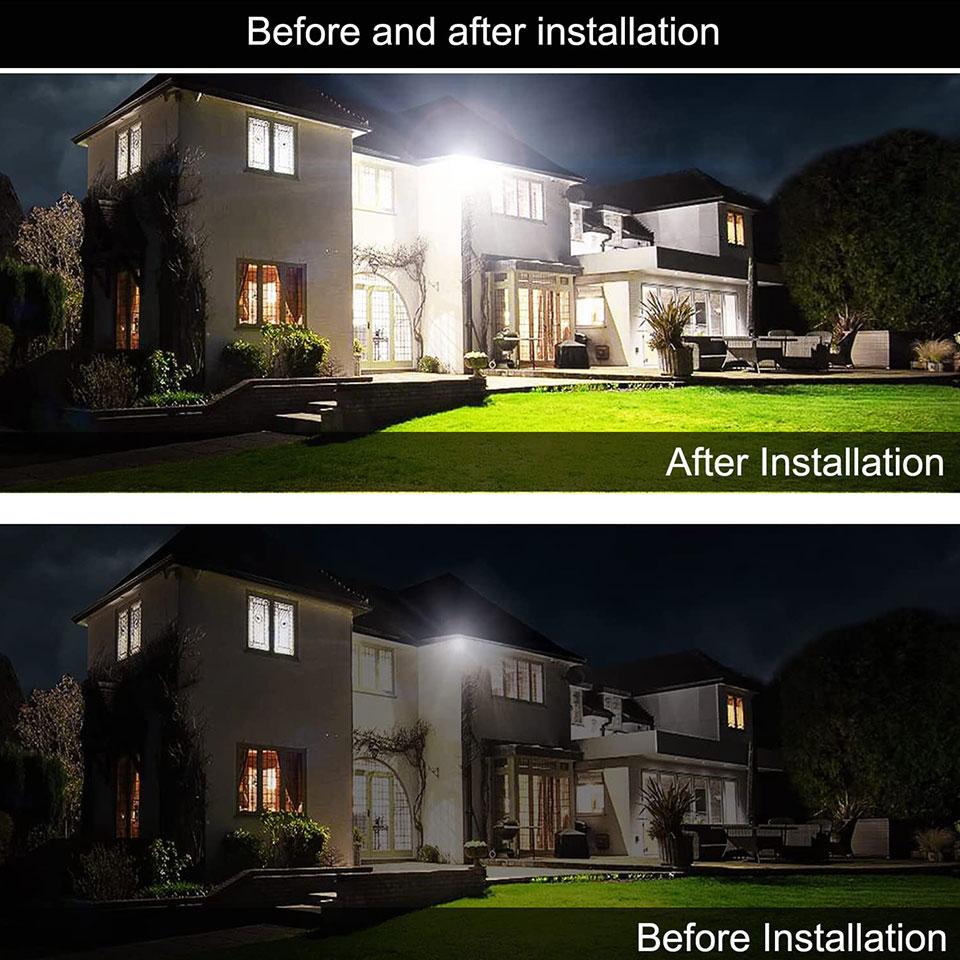 LED Flood Light Spotlight AC220V 100W 200W IP66 Waterproof LED Black Shell Garden Street Gate Wall Floodlights led floodlights