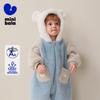 MiniBala Baby Anti-Static Coral Fleece Hooded Romper
