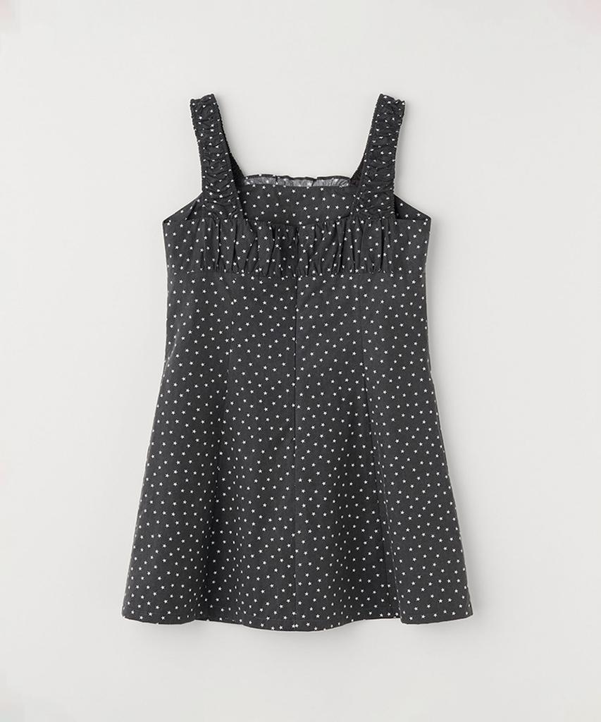 Selliteiljeu Star Shirring Sleeveless Mini Dress_Black