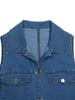Women's European & American Sleeveless Denim Dress - Spring/Summer Fashion, Slimming, Single-Breasted