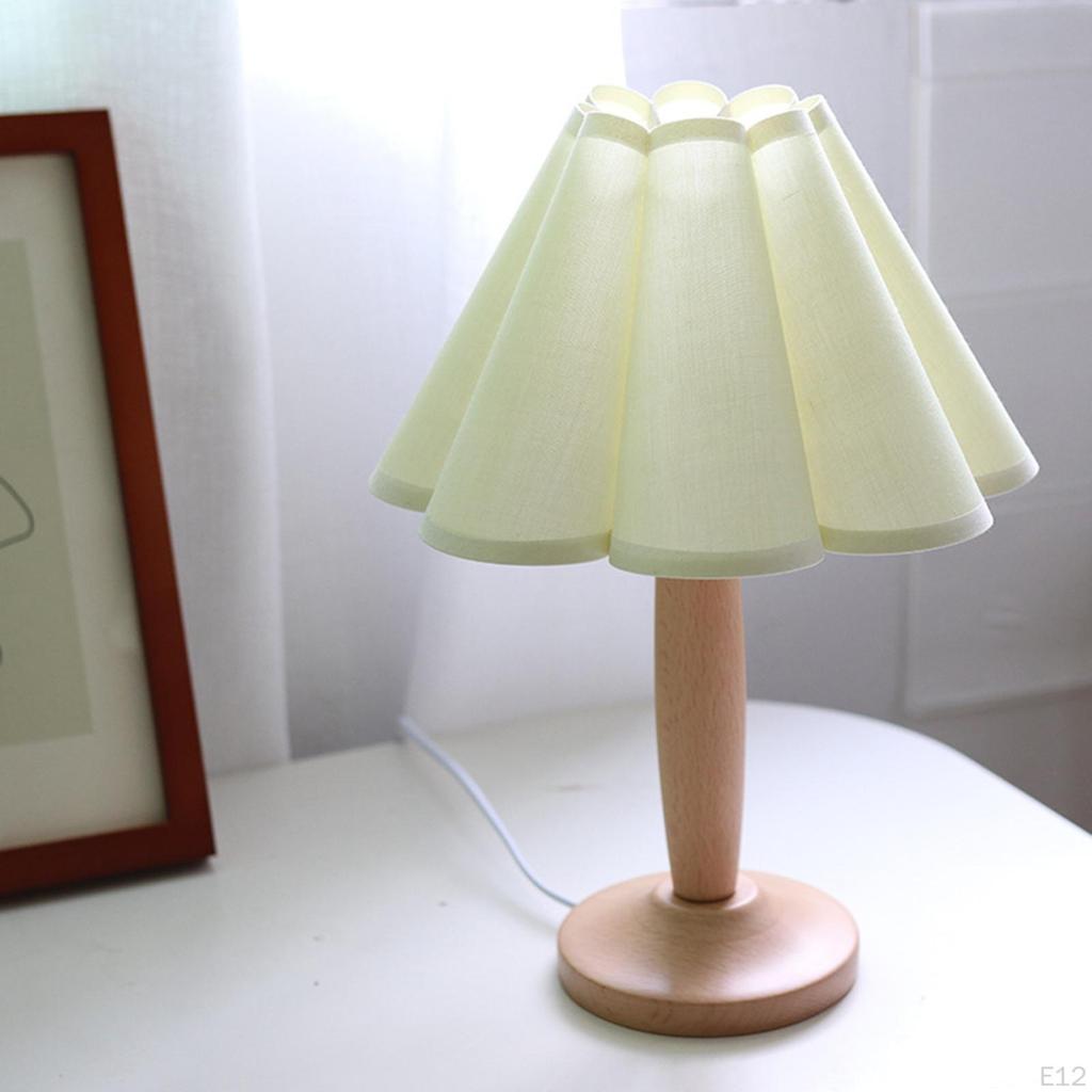 Modern Bedside Nightstand Lamps 14.17inch with PP folding washable Shades for Bedroom Guestroom