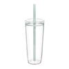 Portable Straw Cup 20oz Colorful Tritan Tumbler for Iced Coffee Juice Tea Milk Dishwasher Safe Drinkware Gift for Teens