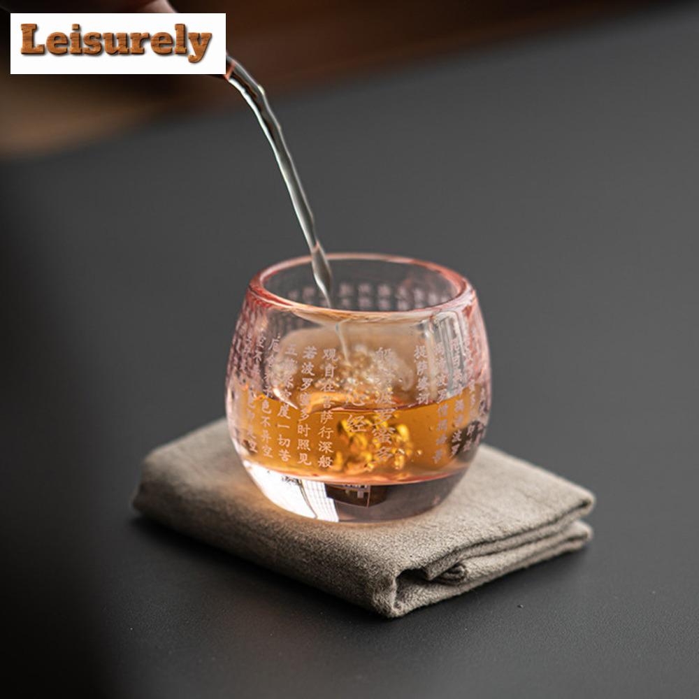 70ml Exquisite Crystal Glass Tea Cup High Quality Beauty Master Cup Chinese Tea Accessories Custom Travel Glass Teacup