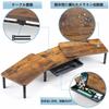 ETHU Monitor Stand, Dual Monitor Stand, Desk Stand, 109cm Wide, Supports Two Monitors, Adjustable Angle (Brown)