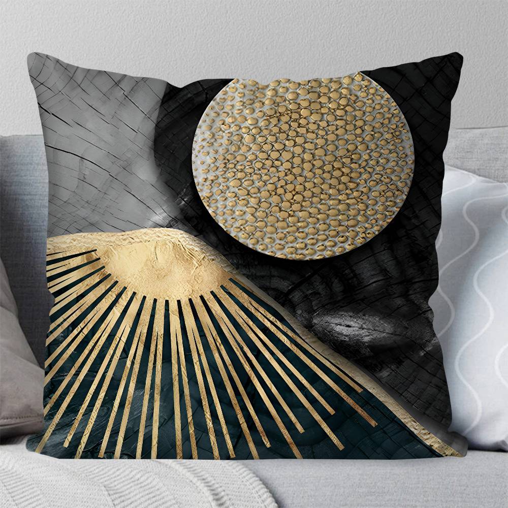 Advanced Gold Creative Annual Pillow Case Square Pillow Bedroom Sofa Leisure Comfort Cushion Car Living Room Home Decoration