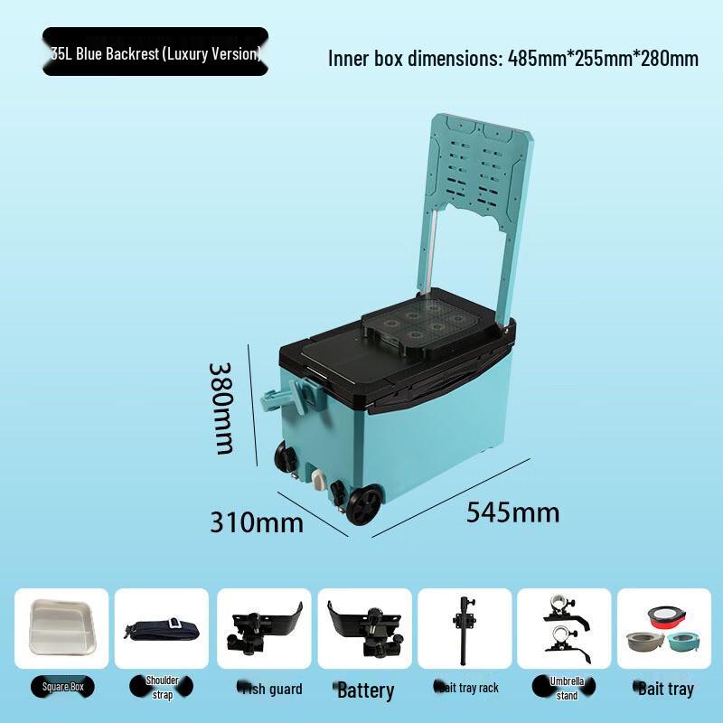 Wingning 35L Multifunktionale Isolierte Angelbox mit Rutenhalter