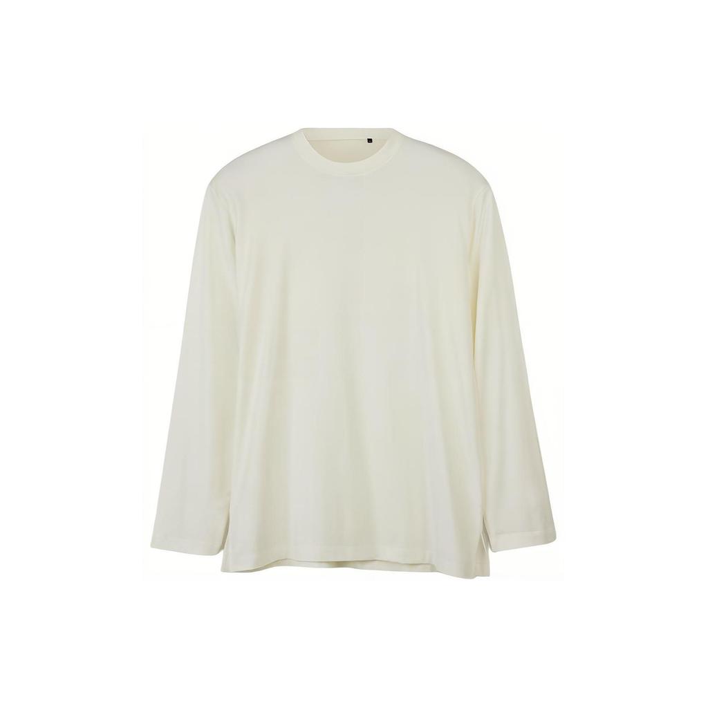 Y-3 Crew Neck Letter Drop Shoulder Long Sleeve T-Shirt Unisex T-Shirts White IV8231
