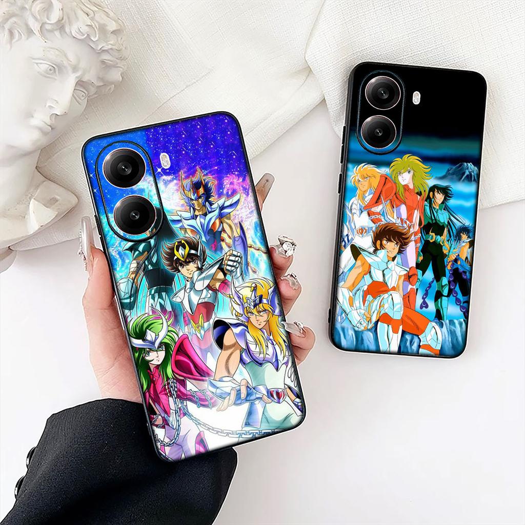 Anime Saint Cartoon Seiya Phone Case for Samsung Galaxy S22 S21 S20 FE Ultra Plus A35 A36 A37 A33 A34 A04 A71 Protective Cover