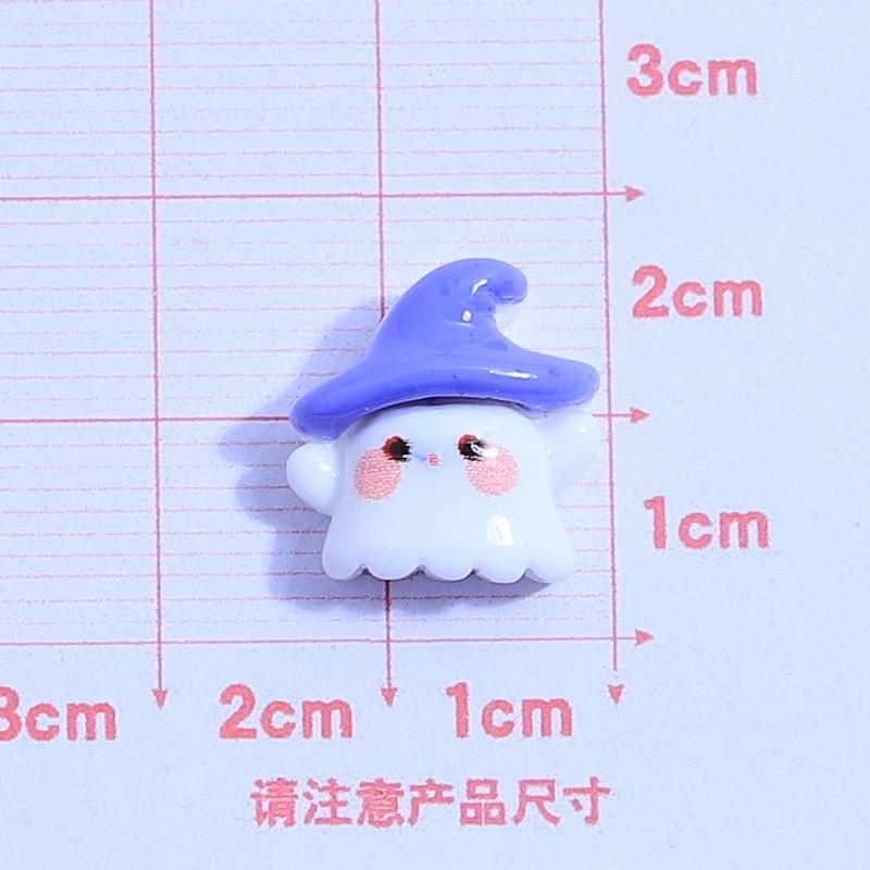 20Pcs New Cute Resin Mini Halloween Away Ghost Collection Flat Back Manicure Parts Embellishments For Hair Bows