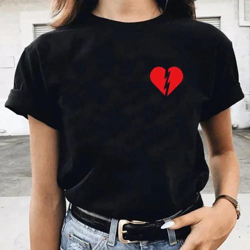 Than Heart Tshirt Harajuku Style Fashion Than Heart Love Simple Fashion Loose Tshirt Unisex Ins Tops Tee