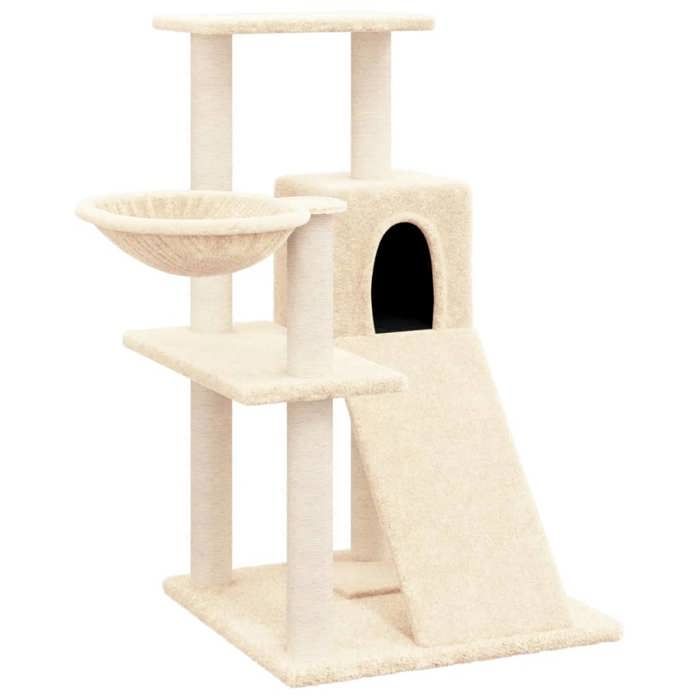 171666 vidaXL Arbre à chat avec griffoirs en sisal Crème 82 cm
