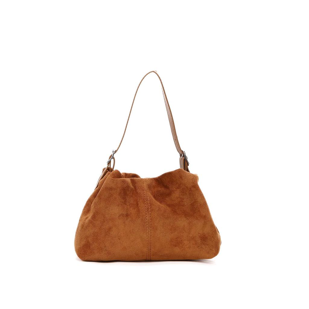 New Arrival Suede Cloud Pleated Shoulder & Crossbody Bag - Fashionable & Versatile for Autumn/Winter
