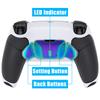 eXtremeRate Metal Version Chameleon RISE4 V3 Back Remap Kit with Rubber Grip for PS5 Controller Upgrade Board Black Back Shell with Rubber Grip 4