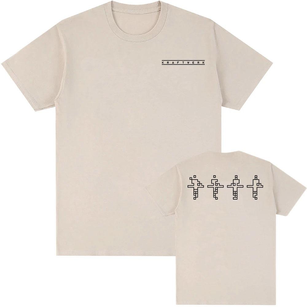 Kraftwerk Graphic Print T-shirt Short Sleeve Cotton Tshirts Unisex Streetwear Hip Hop Fashion Casual T Shirt Tees