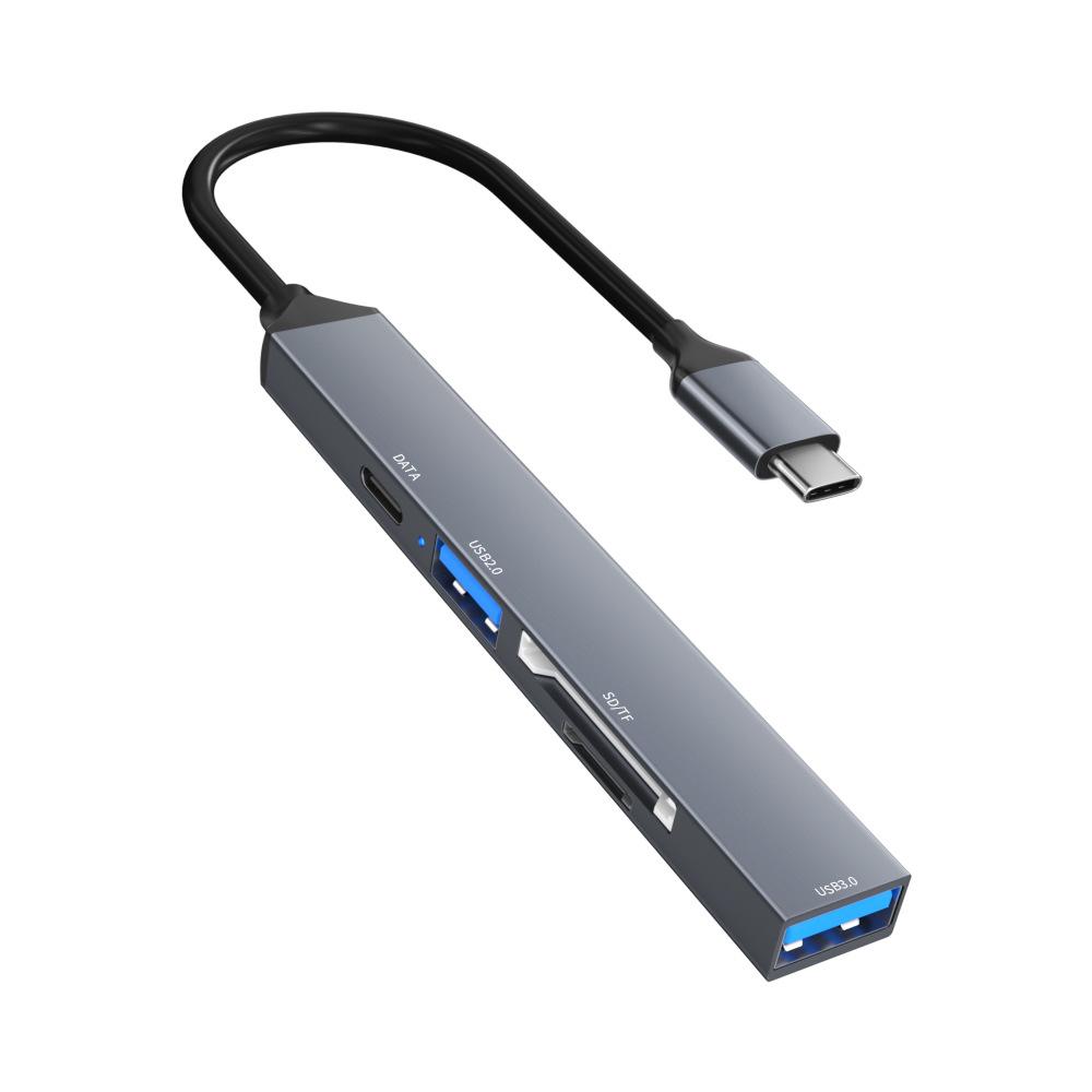 Type-C Multifunction USB 3.0 Hub with SD/TF Card Reader & 5-in-1 Docking Station