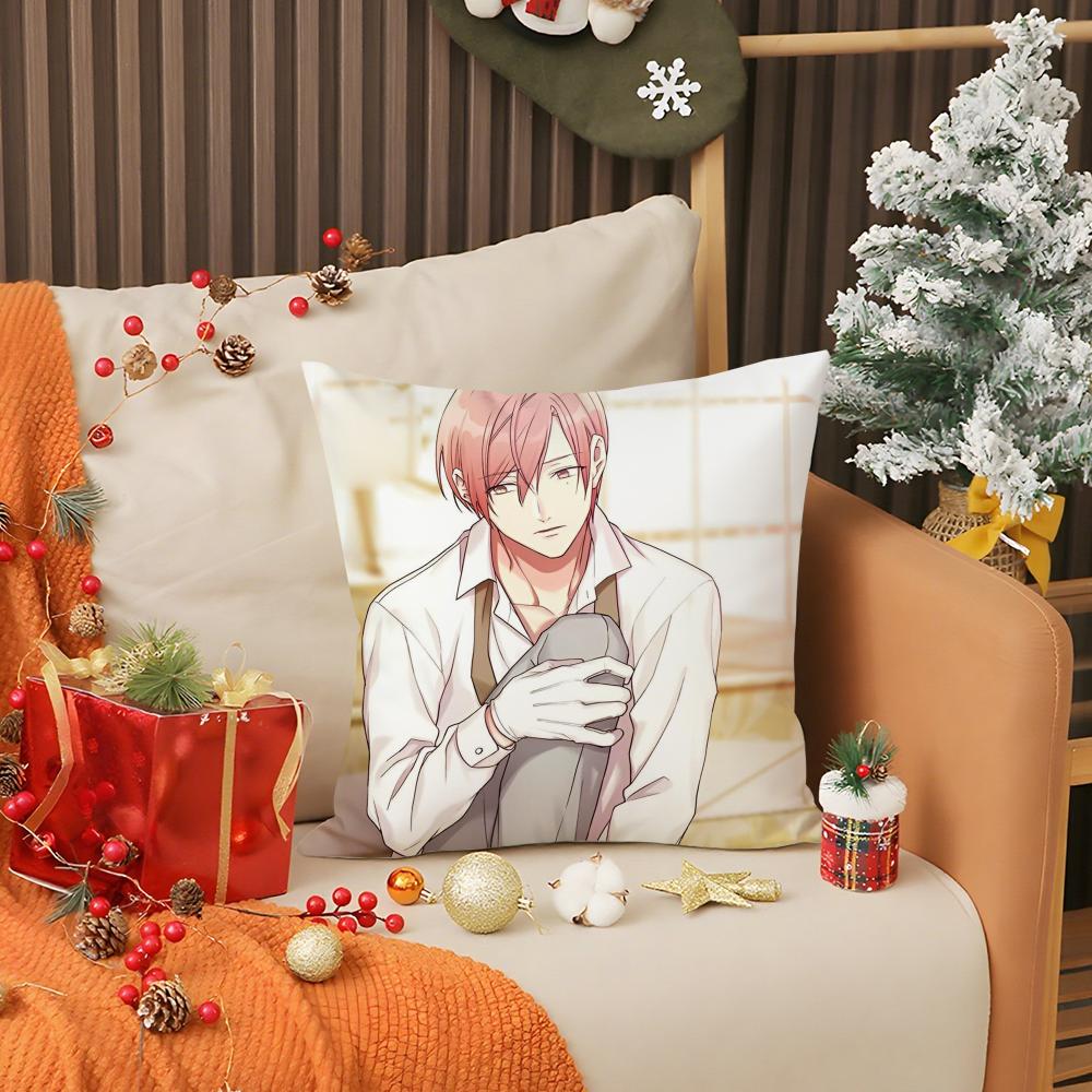 Loving Romantic 10 C-Count Pillow Case Anti-dustmite Pillow Invisible Zipper Silky Short Plush Sofa Cushion Cover
