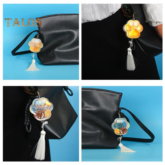 Keychain Mold 2 Cavity Baking Tools Eco-Friendly Useful Mini Variety Cat Claw Silicone Mold for Handicraft