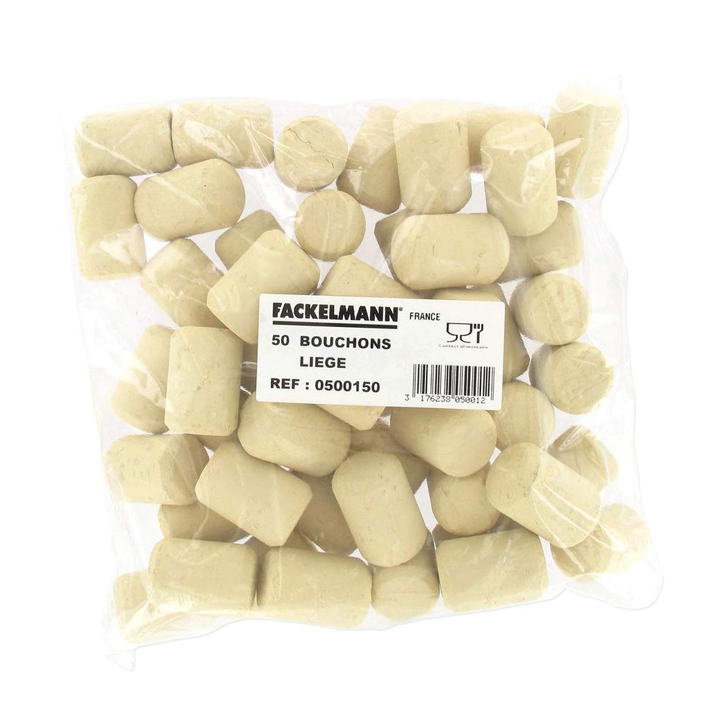 Lot of 50 Straight Corks Fackelmann Bar Concept Ref. 0500150