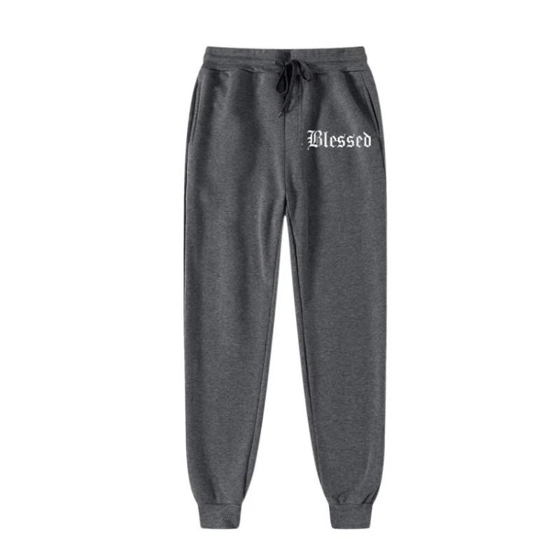 

Men Women Casual Sports Pants Letter Printed Sports Pants Pocket Drawstring Sports Pants Wool Warm Jogging Fitness Pants 3XL темно-сірий колір