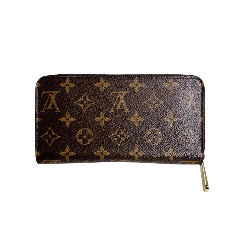 LOUIS VUITTON Monogram Zip Around Long Wallet purse Monogram canvas Brown M60017 Used