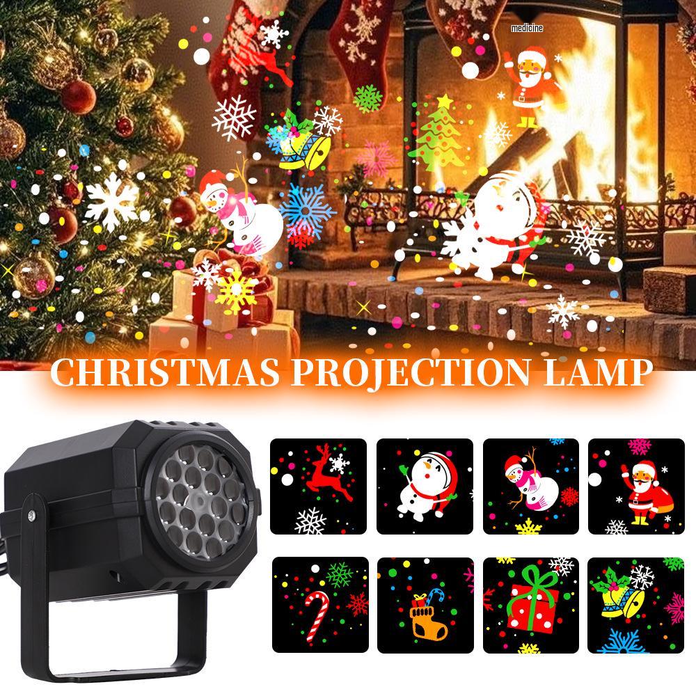 16-Pattern LED Christmas Blizzard & Starry Sky Projector Light for Indoor Atmosphere