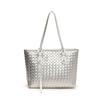 New fashionable woven embossed shoulder bag, high-end simple underarm bag, large-capacity tote bag, women's bag