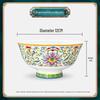 Chuyi Seven Intertwined Lotus Ceramic High-Foot Bowls (Set of 20)