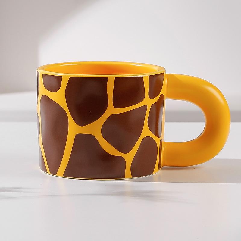 Light Luxury Mug, High-Value Cup, Gift Electroplated Ceramic Water Cup, Household With Lid Spoon, Office Coffee Cup