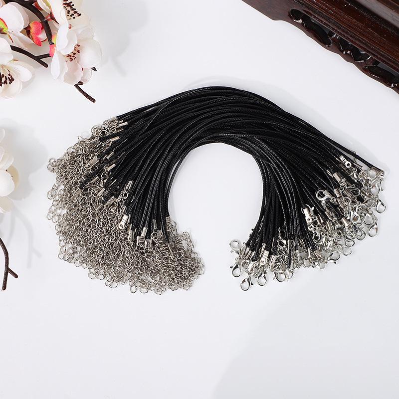 

Женский красочный вощеный шнур для кулона высокого качества 1.5MM Bracelet Cord 16CM + 5CM Extension