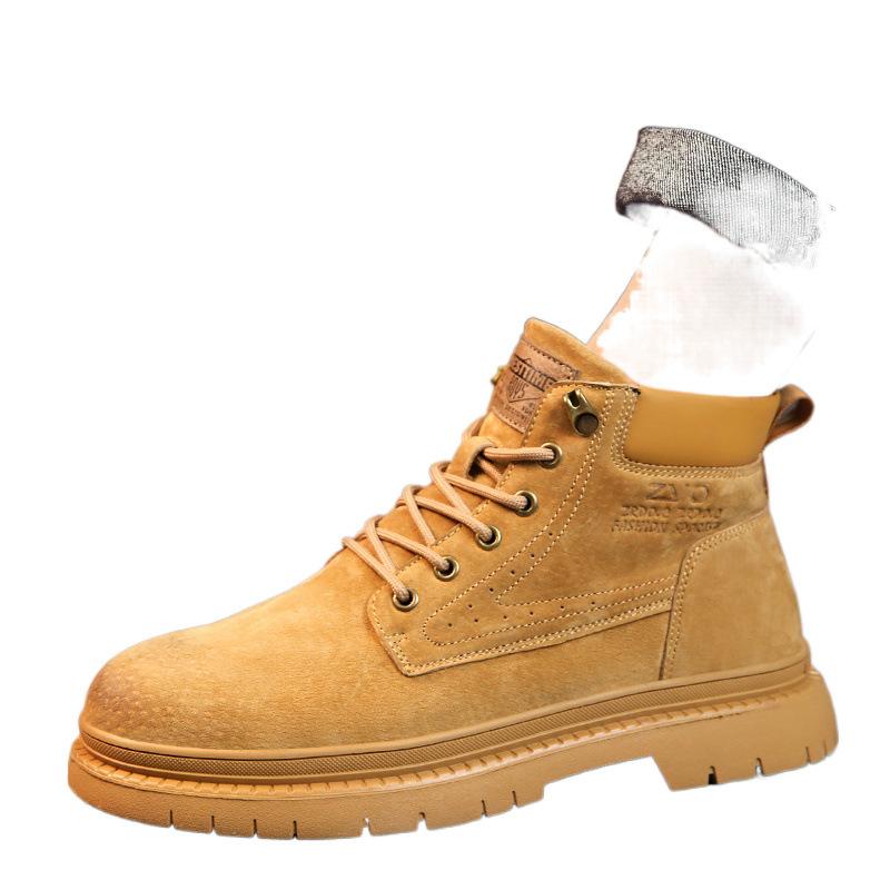 Martin boots spring and autumn mid-help thick-soled soft-soled kicks can't be rotten rhubarb boots winter velvet cotton shoes