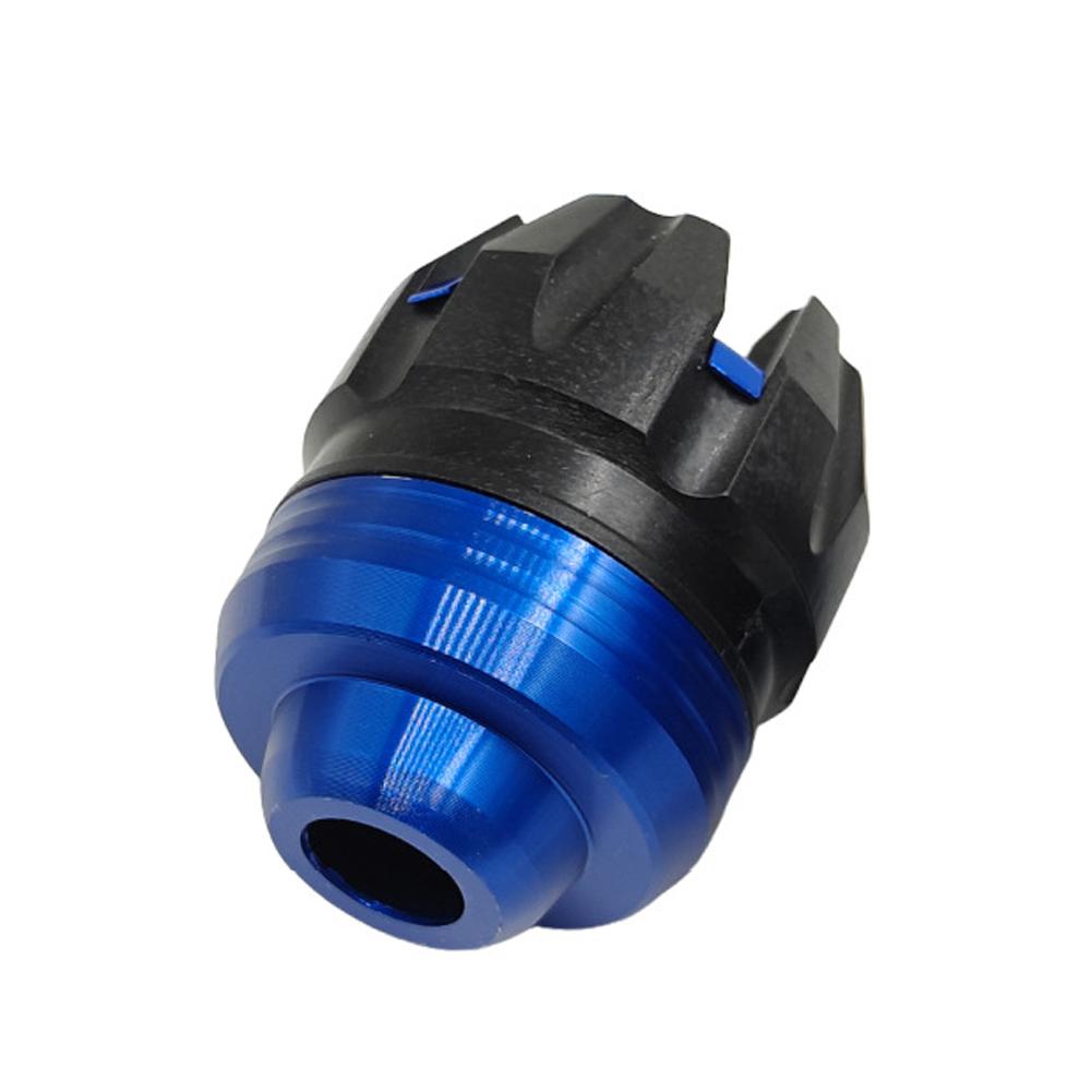 2 Stück Motorrad Aluminiumlegierung Gabel-Sturzbecher Stoßdämpfer-Schutz Gabel-Schleifer Anti-Kratz-Sturzschutz Universal