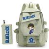 3 Piece School Backpack Set for Students Large Capacity Oxford Cloth Schoolbag with Shoulder Strap and Pencil Case