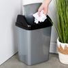 Kosz na Śmieci Odpady Plastikowy Uchylny Biurowy Łazienkowy Kuchenny 16L