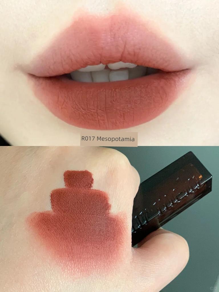 Carmela Matte Lipstick Matte Lip Mud Brightening Low Saturation Brown Chocolate Dark Color European and American Lip Gloss Nude Color Series