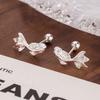 PANJBJ Copper Color Koi Fish Studs Earring for Women Lucky Exquisite Vintage Trendy Cute Tiny Zircon Gift Dropshipping