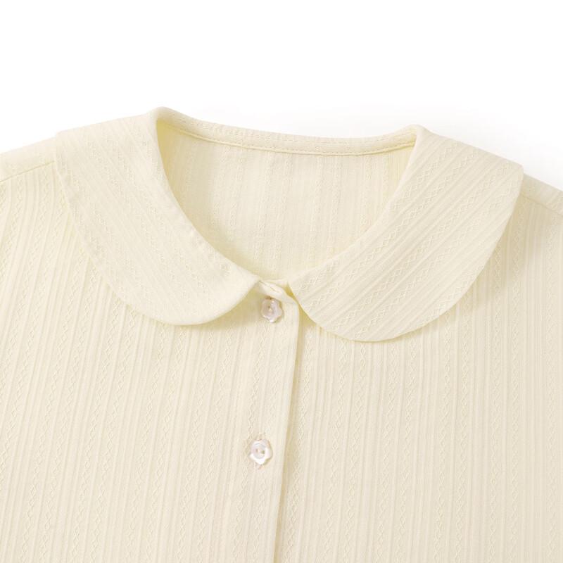 ELLE KIDS Girls' French Style Doll Collar Long-Sleeve Shirt
