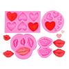 4Pcs Heart And Lips Silicone Mold Food Grade Silicone Baking Mold For Chocolate Candy Soap Making Valentine's Day Gift