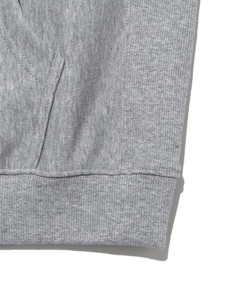 Denim Applique Logo Hoodie Gray