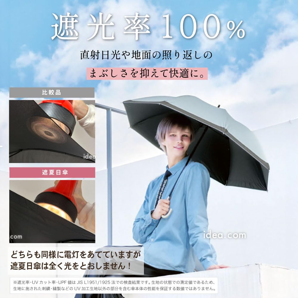 Cogit Sunblock Lab Parasol 2026 Can Be Used As Both a Long Umbrella and a Folding Umbrella Summer Ivory #Matte - - 2-way Umbrella,
