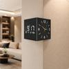 Double-Sided Corner Wall Clock Silent for Living Room, Bedroom