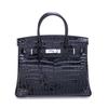 Fashion Genuine Leather Handbag Glossy Crocodile Shoulder Crossbody Bag