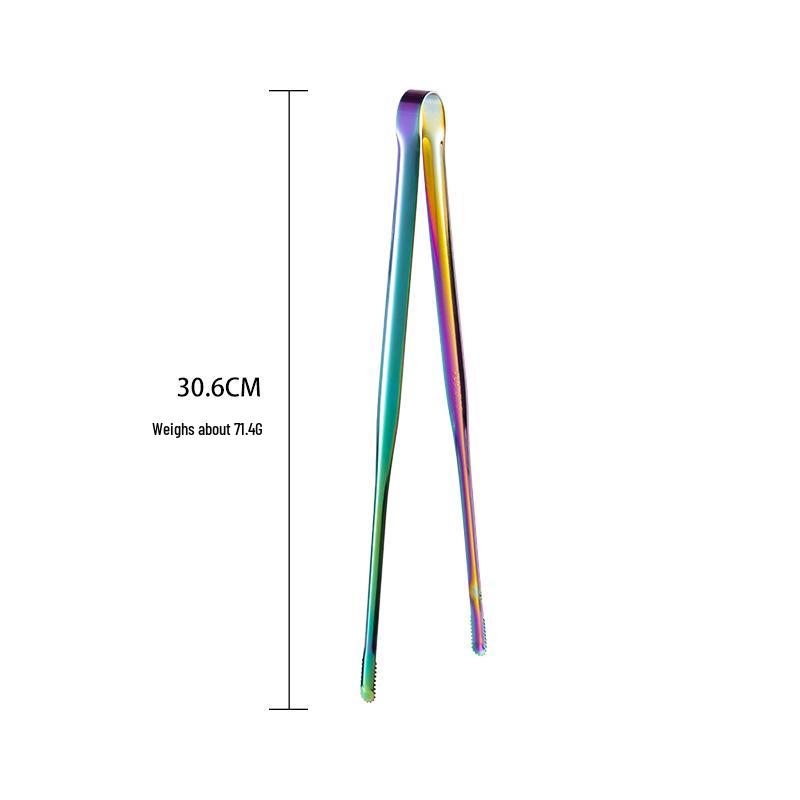 304 Stainless Steel Korean BBQ and Steak Tongs - Versatile Food and Bread Serving Tool