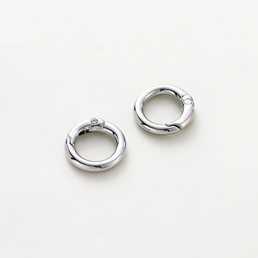 

5Pcs 20mm 14K 18K Gold Plated O Ring Spring Clasps Openable Round Keychain Hook Charms Pendants Connector For DIY Jewelry Making 20mm x 5pcs платиновый