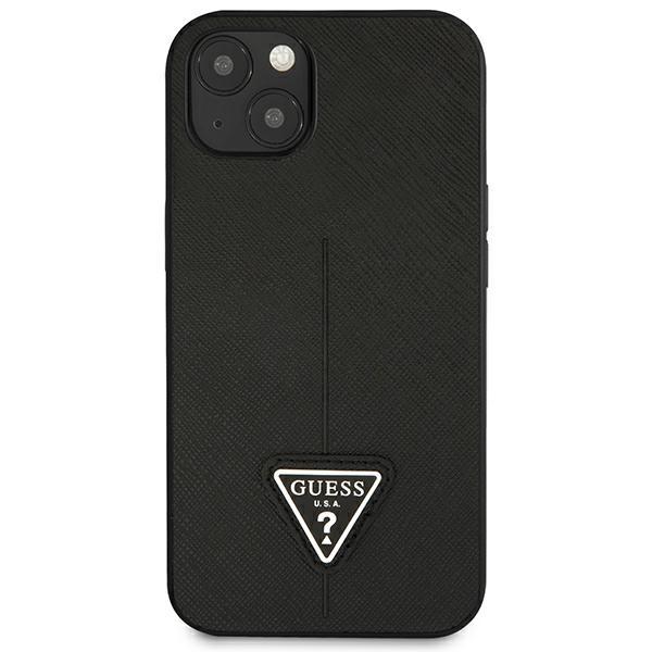 Guess Guhcp14Mpsatlk Iphone 14 Plus / 15 Plus 6.7 Czarny/Black Hardcase Saffianotriangle Logo