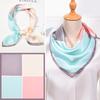 100% Real Silk Neck Scarf For Women Print Silk Square Scarf Neckerchief Fashion Bufanda  New Elegant Foulard Femme 65x65cm