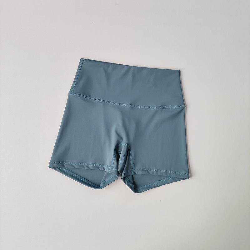 Dámské šortky na jógu s vysokým pasem a efektem broskvových hýždí - Přiléhavé, prodyšné fitness horké kalhotky na léto