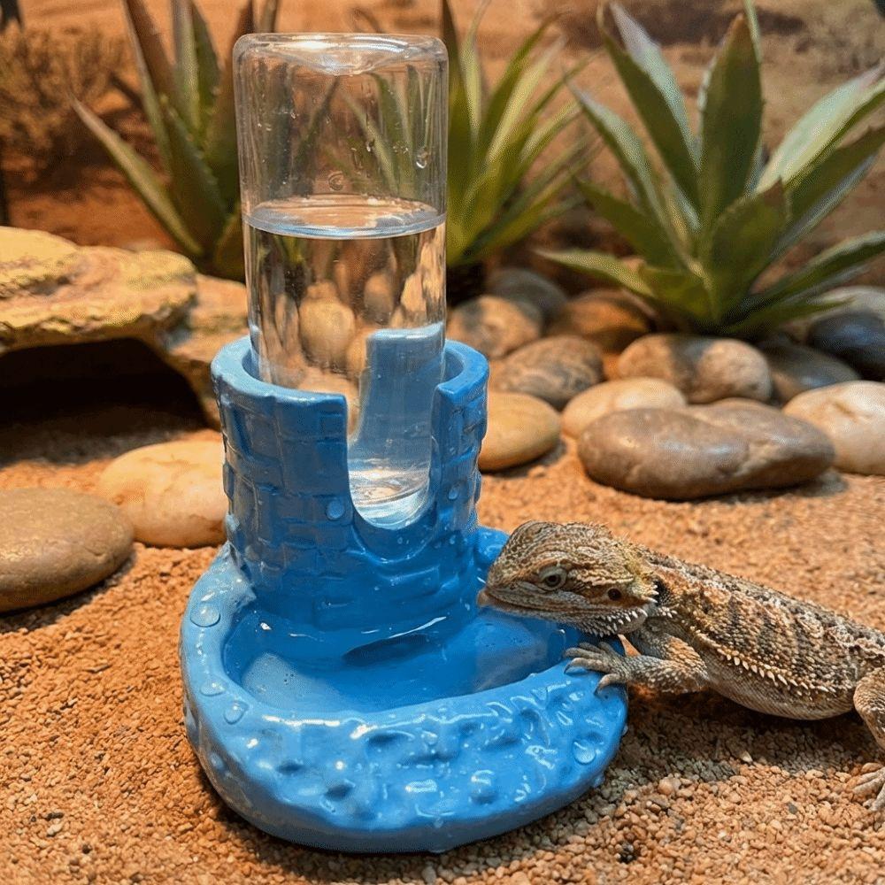 Anti-slip Base Reptiles Water Feeder Plastic Pet Drinking Bowl Turtle Food Bowl  Small Creatures