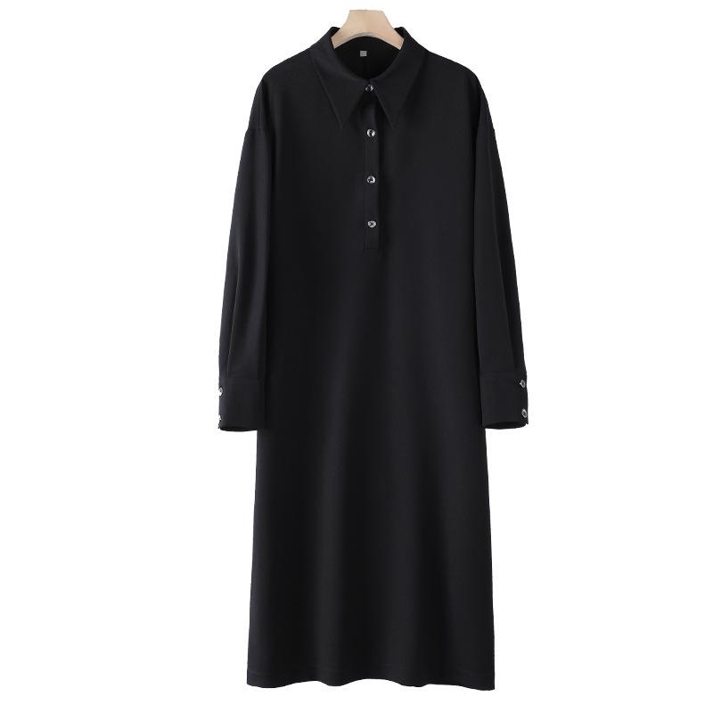 Autumn 2023 Women's Coffee Dress: New Fashion Design, Mid-Length, Waist-Tailored OL Goddess Style