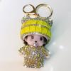 Monchchi Diamond Keychain Cute Monkey Keyring Kawaii Monchichi Hanging Ornament Car Key Chain Children Birthday Gifts s Carry Mini Lightweight